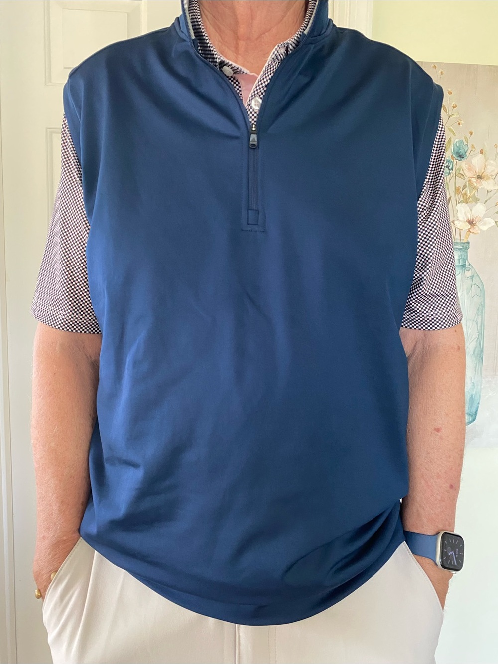 Adidas Men’s Large Navy Blue Golf Vest